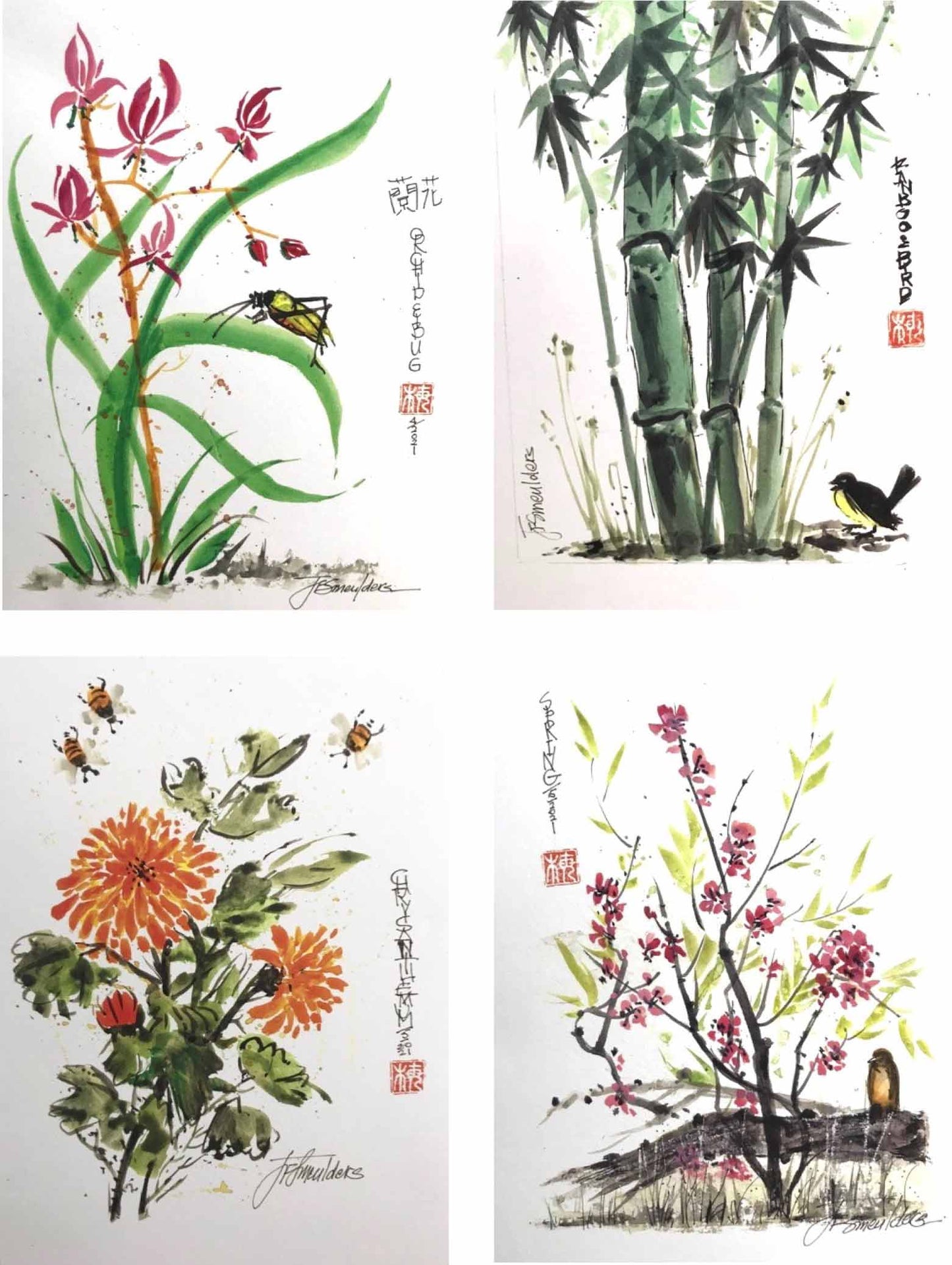 Elegant set of 4